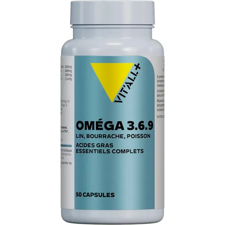 Vitall+ Omega 369 Aceite de lino y pescado 50 cápsulas