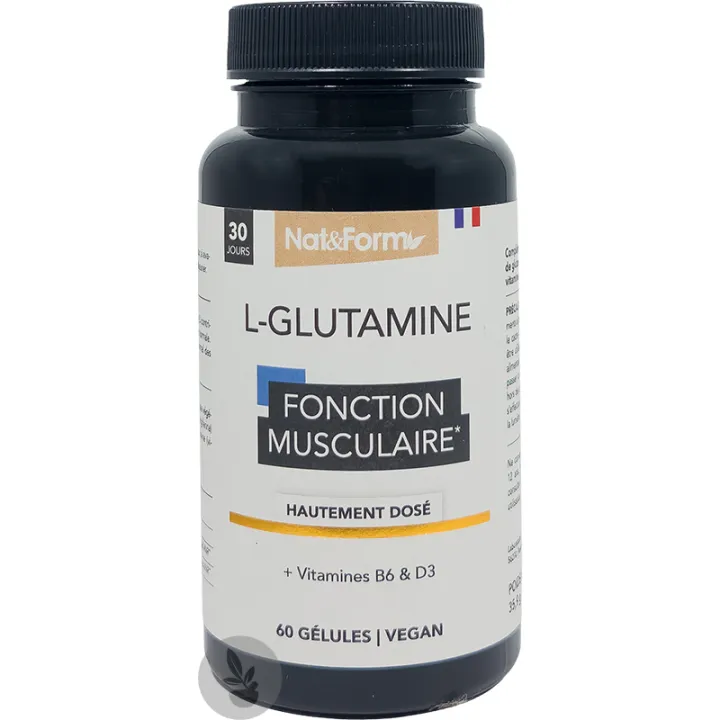 Nat & Form L-Glutamina 60 Cápsulas