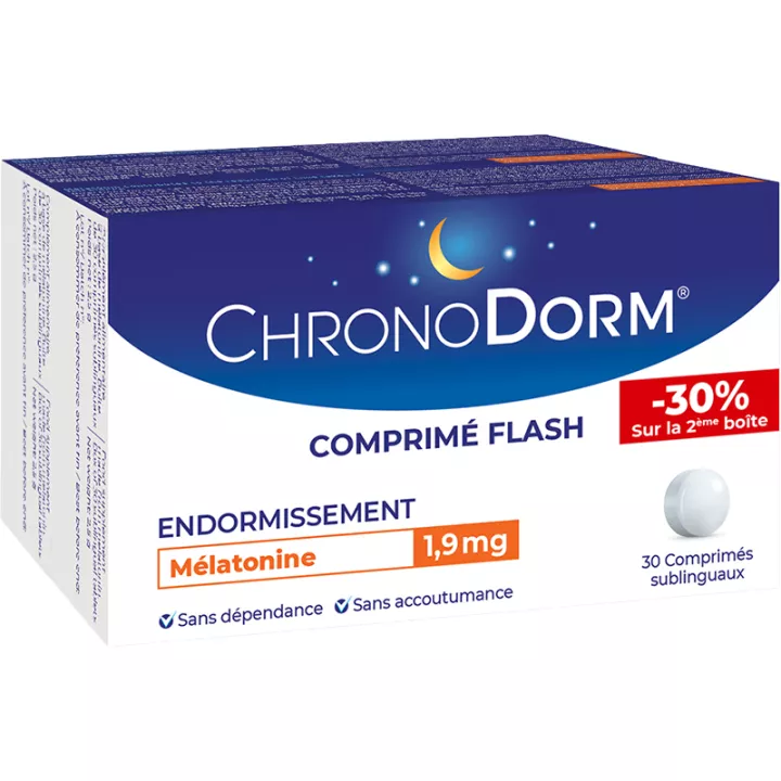 ChronoDorm Mélatonine 1.9mg 30 comprimés sublinguaux