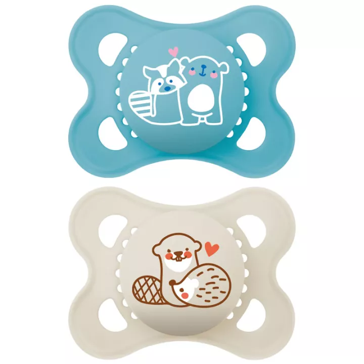 Mam Pacifier Original Colors of Nature Набор с рисунком для детей от 2 до 6 месяцев, 2 шт., № 39