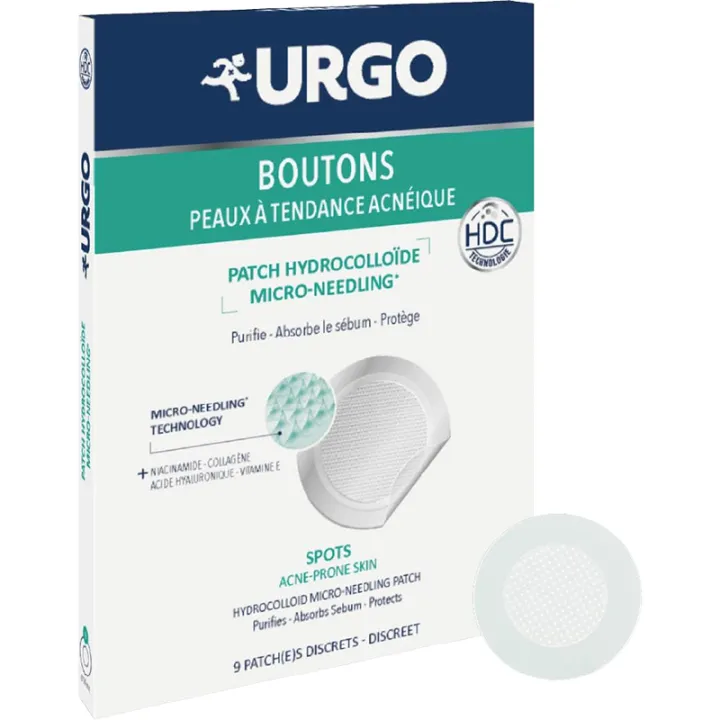 Urgo Boutons Patch Hydrocolloïde Micro-Needling x9