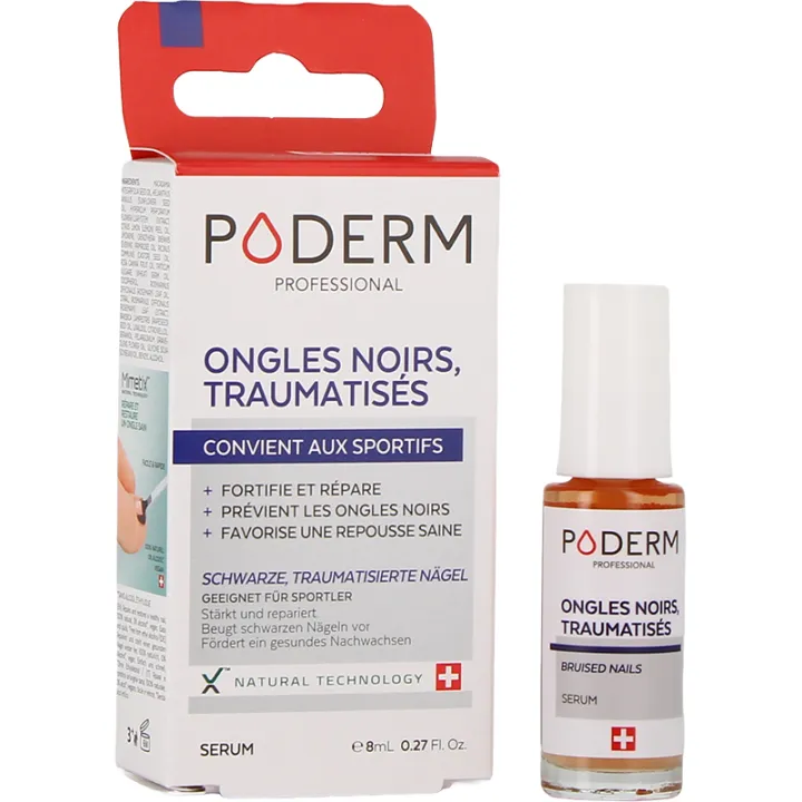 Poderm Nagelstärker Schwarze Traumatisierte Nägel 8 ml