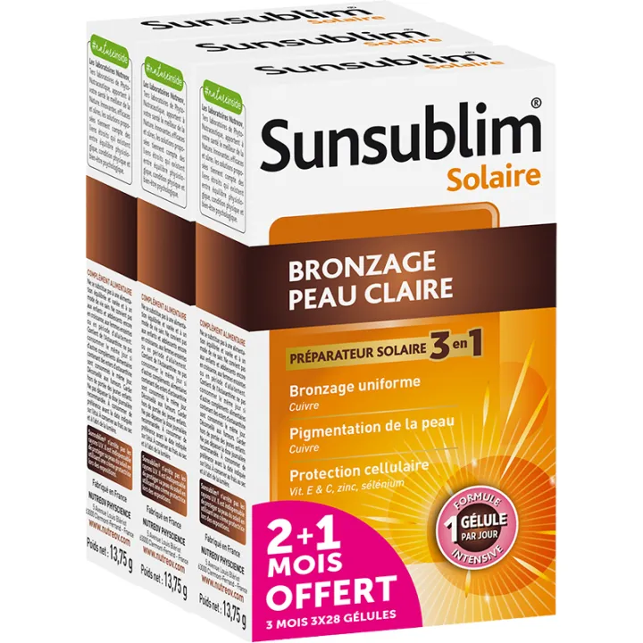 Sunsublim Крем для загара для светлой кожи 3х28 капсул