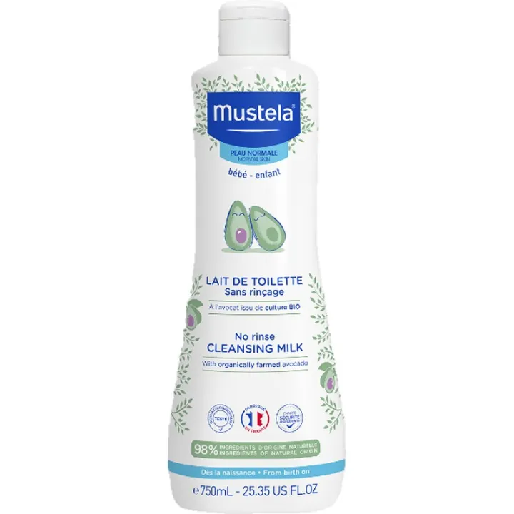 Mustela Bebé-Criança Leite de Higiene sem Enxaguamento