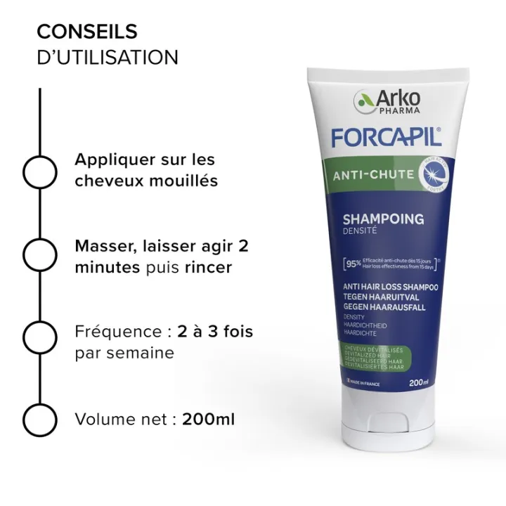 Forcapil Anti-Chute Shampoing Cheveux Dévitalisés 200 ml