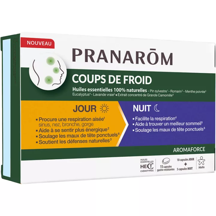Pranarom Coups de Froid Jour & Nuit 15 capsules