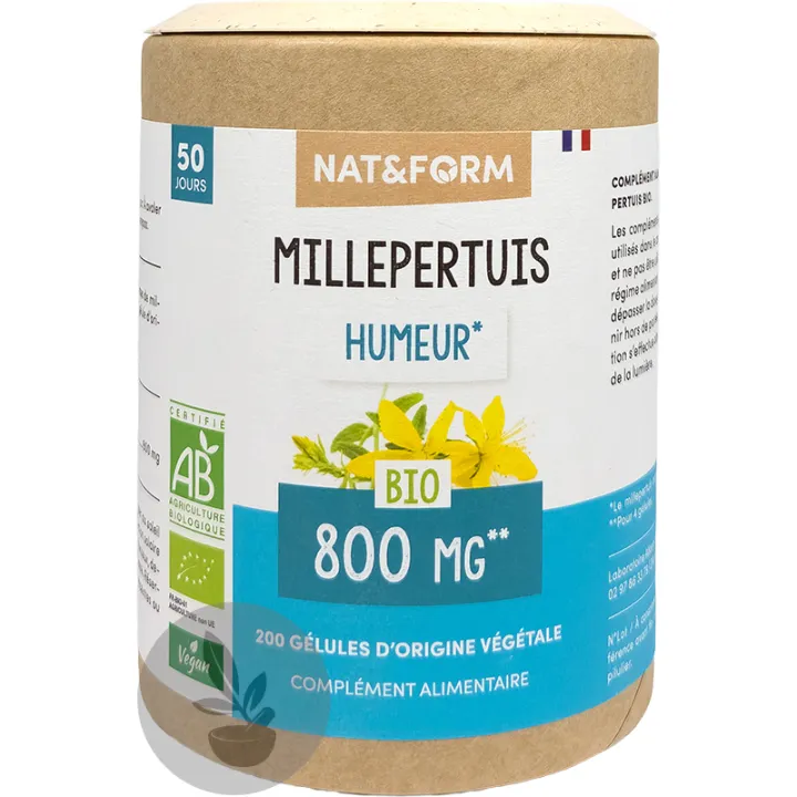 Nat & Form Iperico Biologico 200 capsule vegetali
