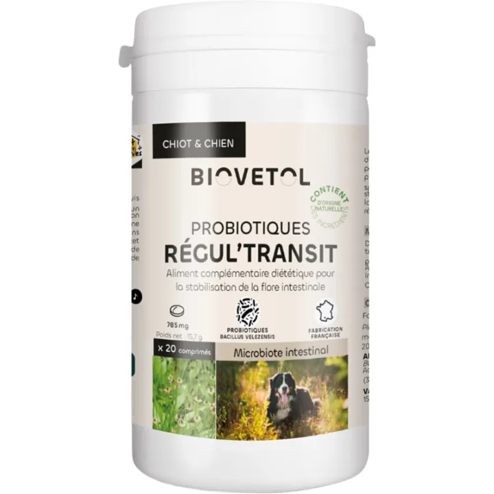 Biovetol Probiotiques Regul'Transit Bio Comprimés
