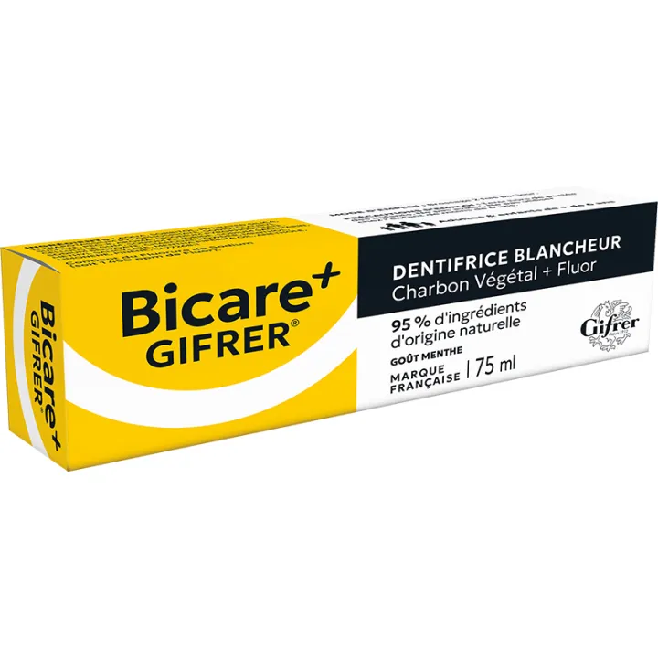 Gifrer Bicare Plus Зубная паста с древесным углем для отбеливания 75 мл
