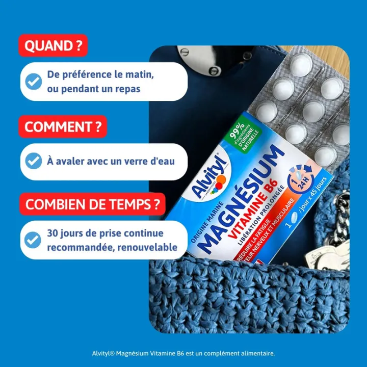 Alvityl Magnésio e Vitamina B6 de libertação prolongada