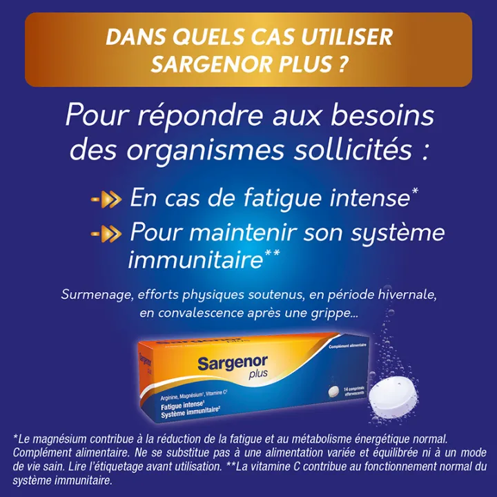 Sargenor Plus Vitamine C 14 comprimés effervescents