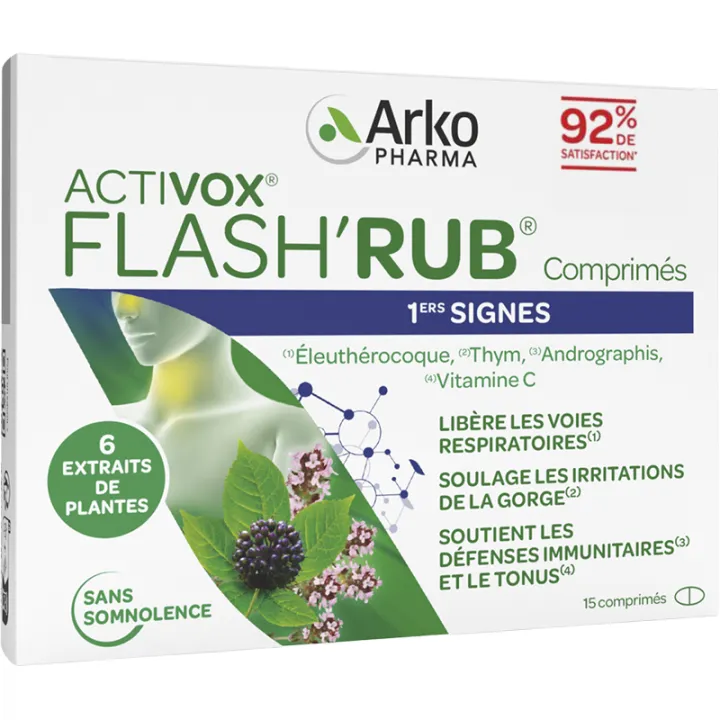 Arkopharma Flash'rub Primeiros Sinais 15 comprimidos