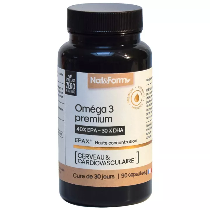 Nat & Form Nutraceutique Omega 3 Premium Epax 90 Capsules