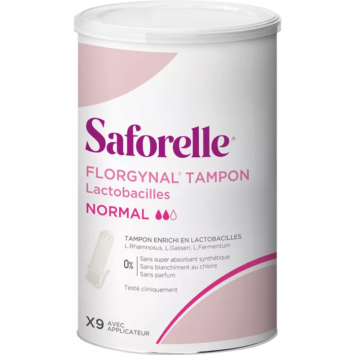 Saforelle Florgynal Tampon Probiotique Compact avec Applicateur