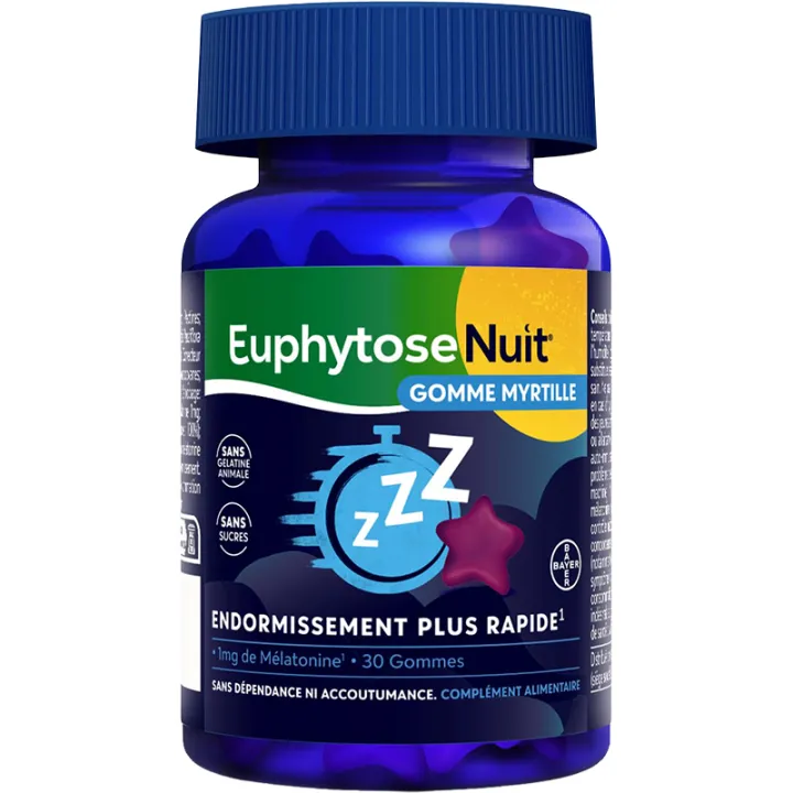 Euphytose Night Gummies 1 mg Melatonin 30 Gummies