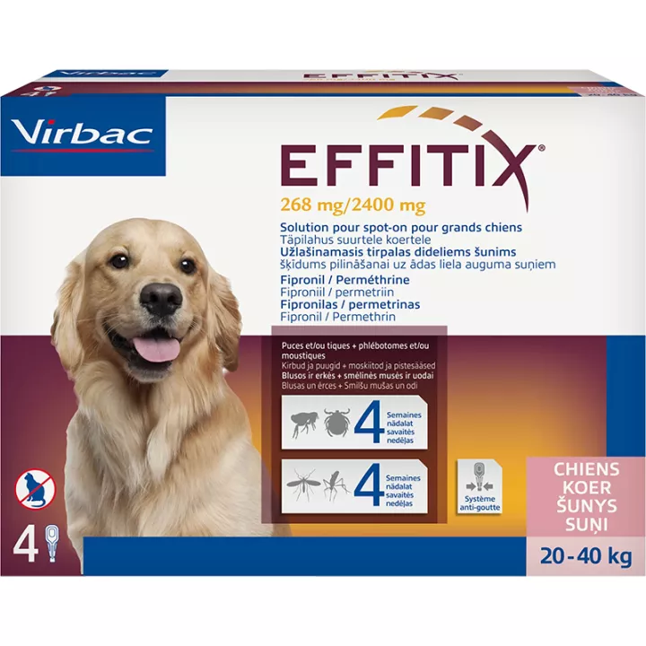Effitix Spot On Pipettes Antiparasitaires Externe Chien