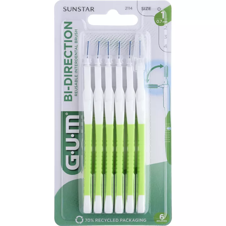 Escova de dentes bidirecional Sunstar Gum 0,7 mm