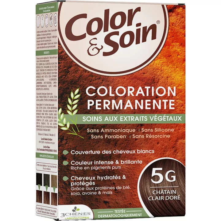 3Chênes Color & Soin Permanente Coloration Goldenes Haar