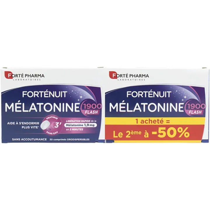 Forte Nuit Melatonine 1900 Flash Tablets