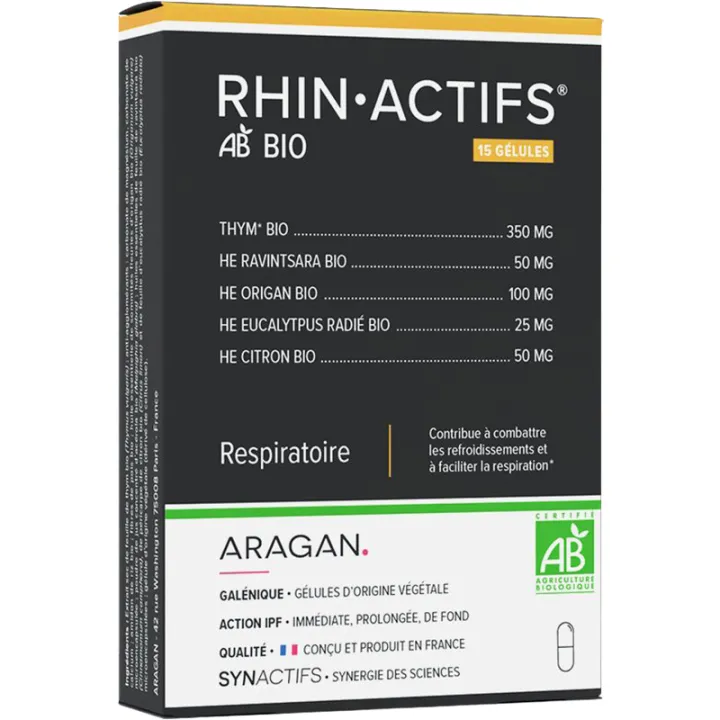 Rhin-Actifs Bio Respiratoire Synactifs 15 gélules