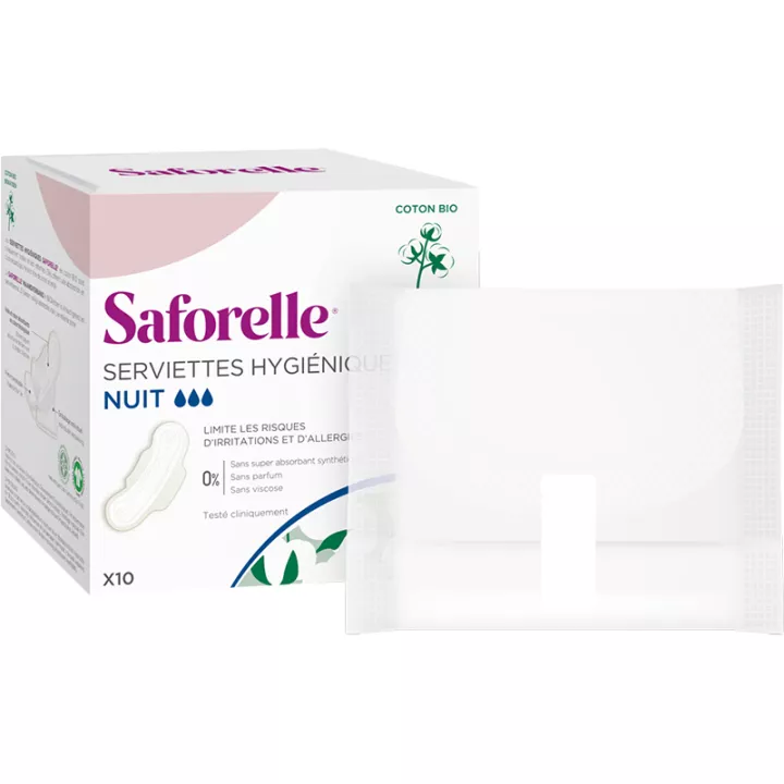Asciugamani igienici da notte Saforelle x10