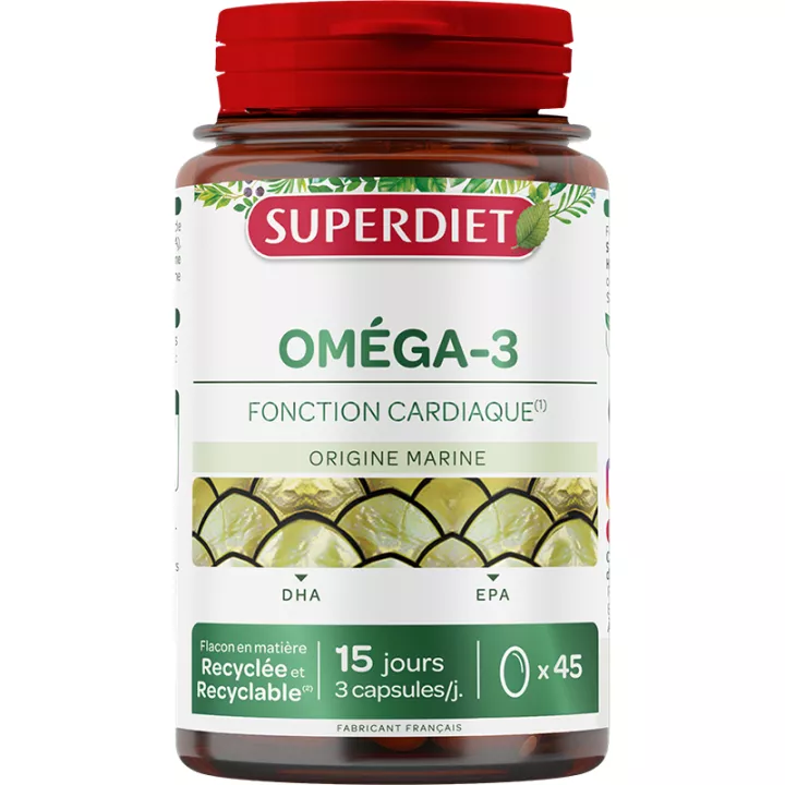 Superdiet Oméga 3 DHA EPA Fonction Cardiaque capsules