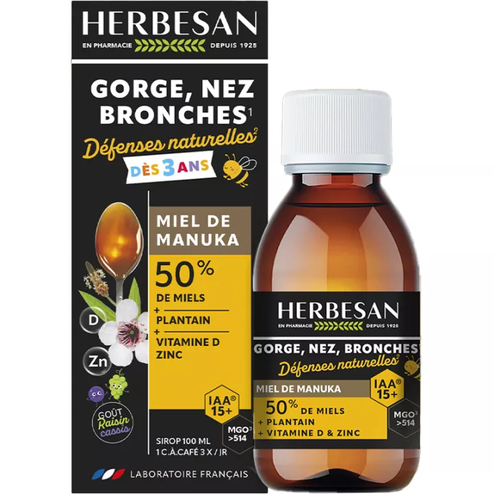 Herbesan Sirop Gorge Nez Bronches Enfants 100 ml