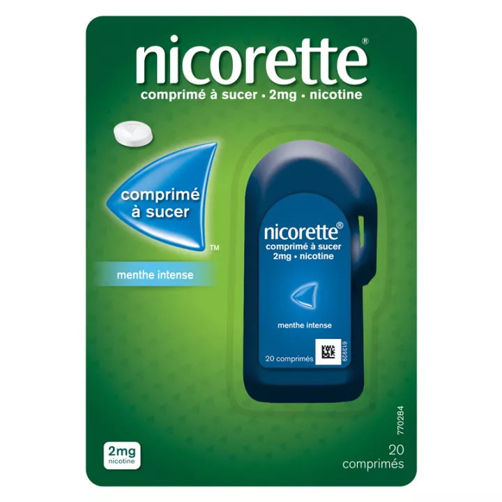 Nicorette Comprimés à Sucer 2 mg Menthe Intense