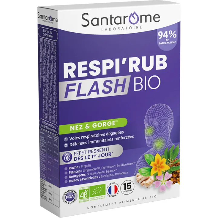 Santarome Respi'rub Flash Bio 15 Tabletten