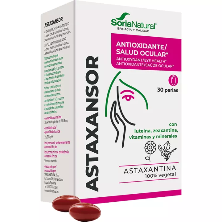 Soria Natural Astaxansor Antioxidans 30 Kapseln