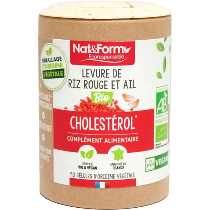 Nat & Form Rote Reishefe + Knoblauch Bio Kapseln