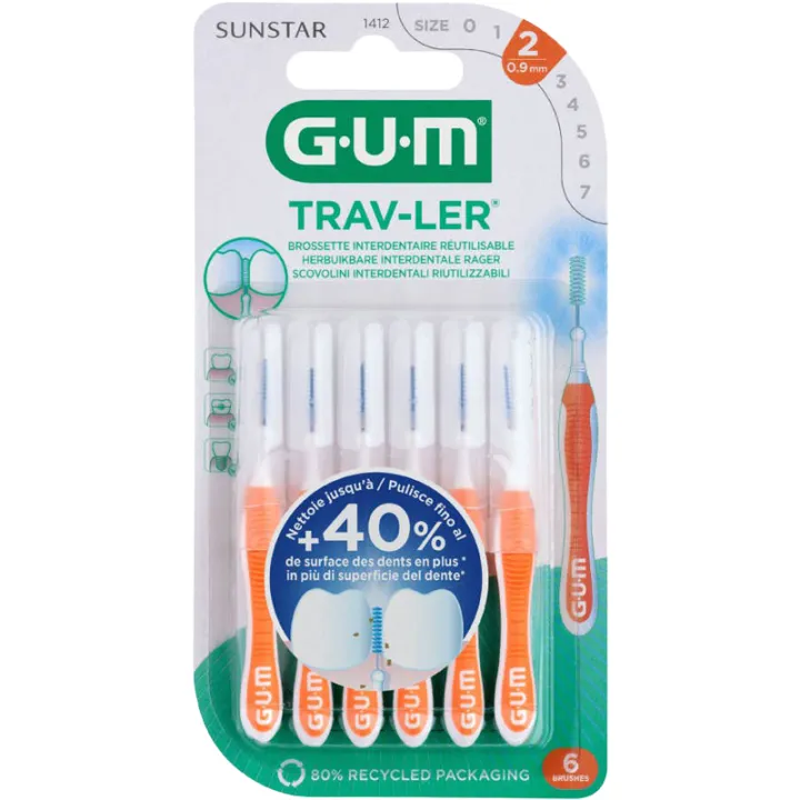 Межзубная щетка Sunstar Gum Trav-Ler 0,9 мм