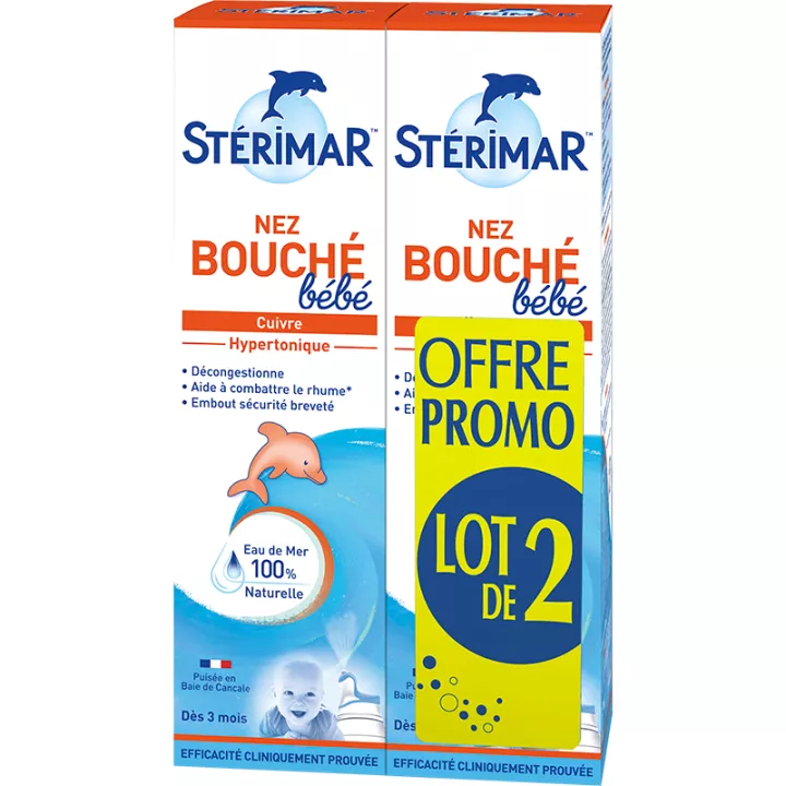 Stérimar Bébé Nez Bouché Cuivre Spray Nasal 100 ml