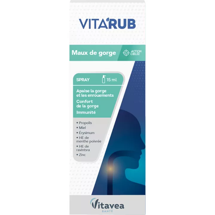 Vitavea Vita'Rub Spray per il mal di gola 15 ml