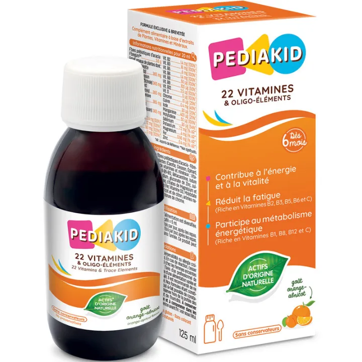 Pediakid Jarabe con 22 vitaminas para el crecimiento y la vitalidad