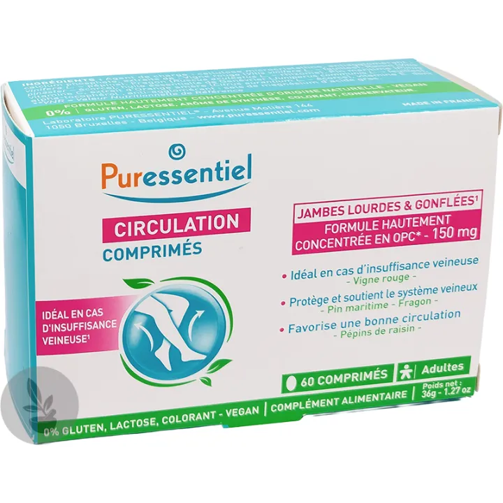 Puressentiel Circulation Heavy & Swollen Legs 60 tablets