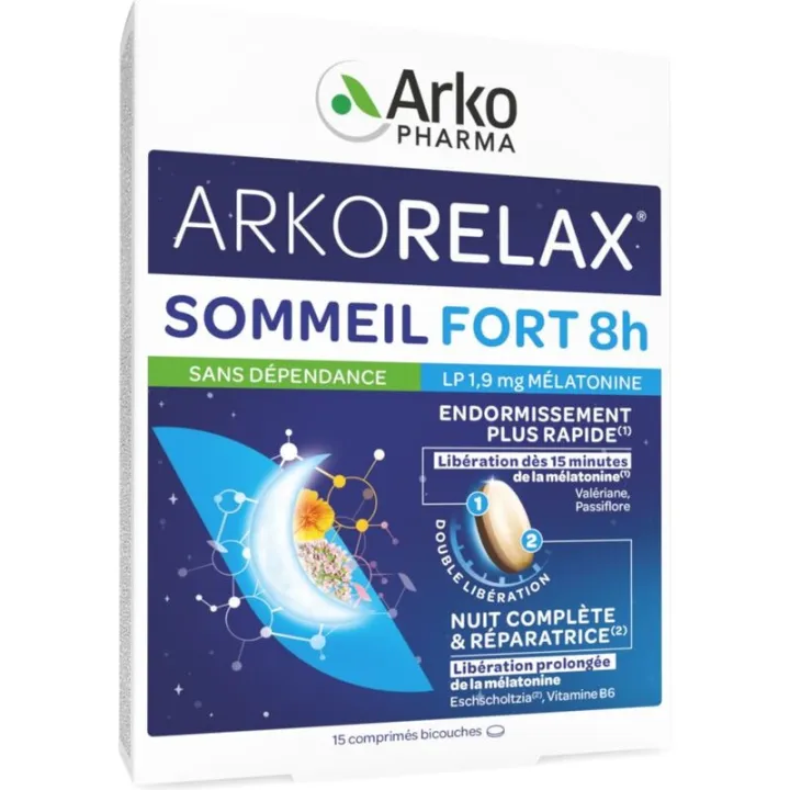 Arkorelax «Глубокий сон 8 часов» 1,9 мг мелатонина