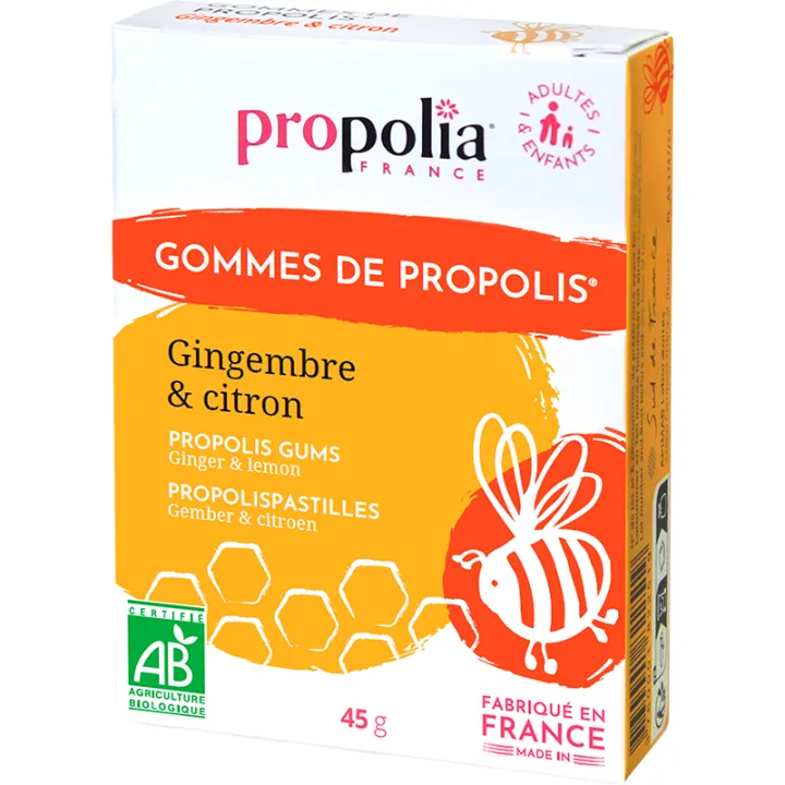 Gomas de Propóleo Jengibre y Limón Propolia Bio