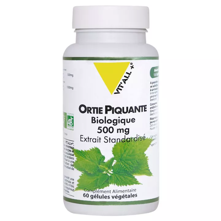 Vitall + Urtiga Orgânica 500 mg 60 Cápsulas Vegetais