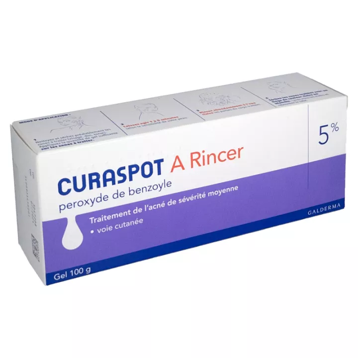 Curaspot Afspoelbare Benzoylperoxide 5% Gel 100 gr