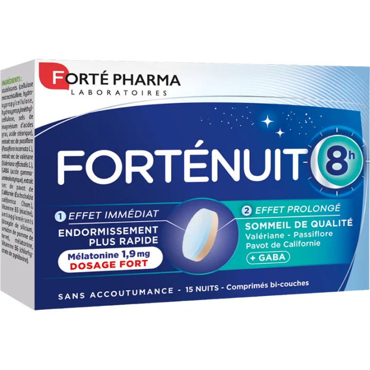 Forténuit 8H Forté Pharma 15 comprimés