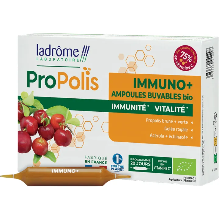 Ladrôme Propolis Immuno+ Bio 20 ampoules