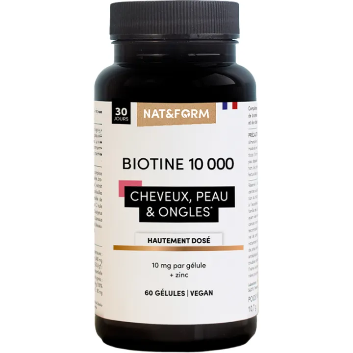 Nutra Biotina 10.000 µg 60 capsule Nat&Form