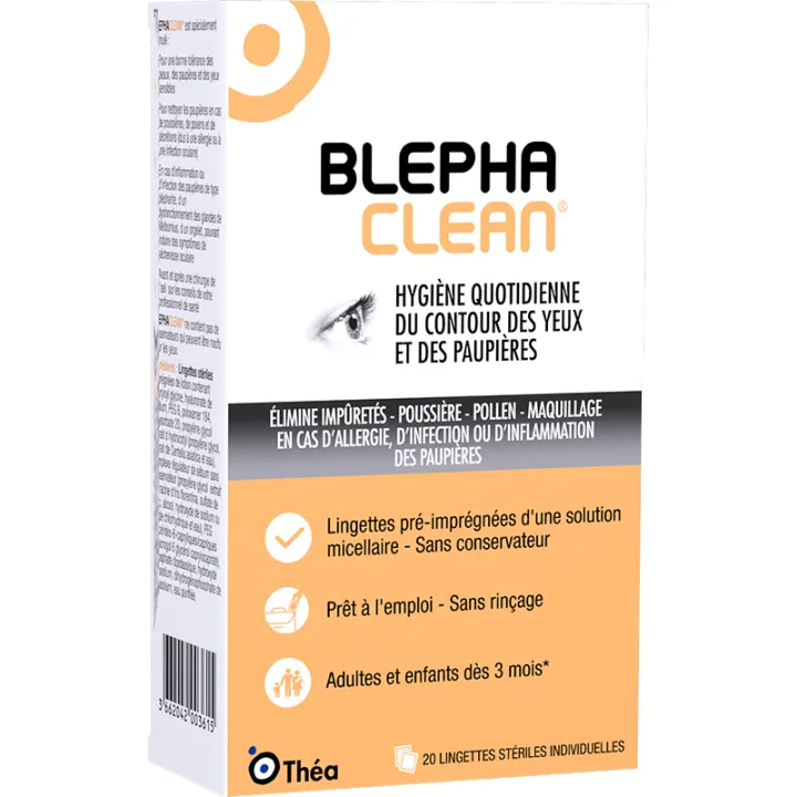 Blephaclean Higiene das Pálpebras 20 compressas esterilizadas