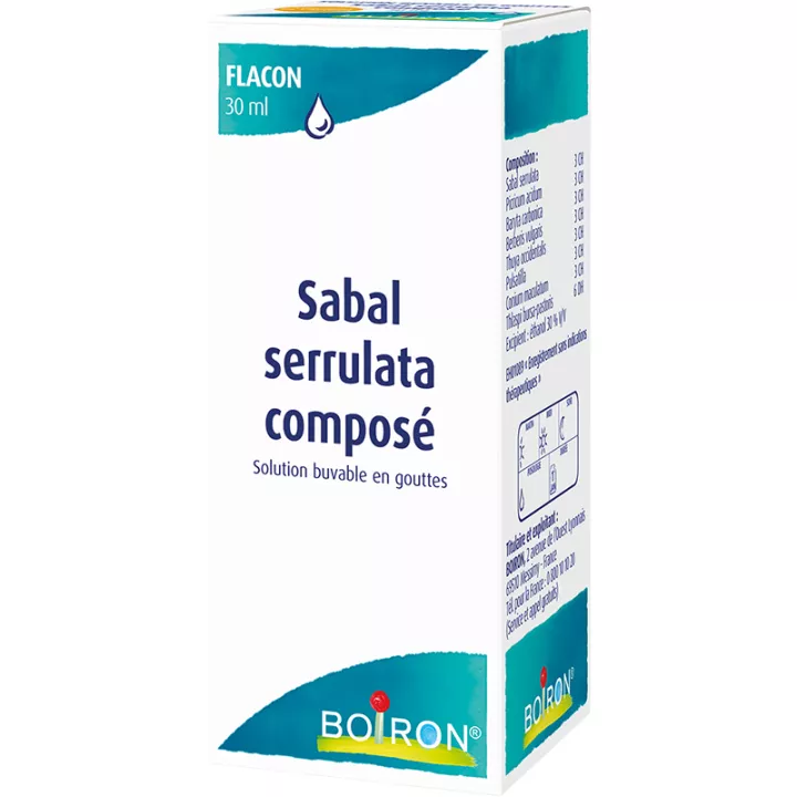 Sabal serrulata composé granules, gouttes homéopathique Boiron