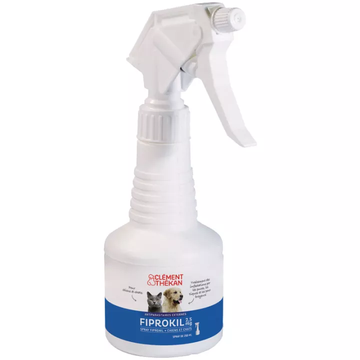 Clément-Thekan Fiprokil spray antiparasitário para cães e gatos