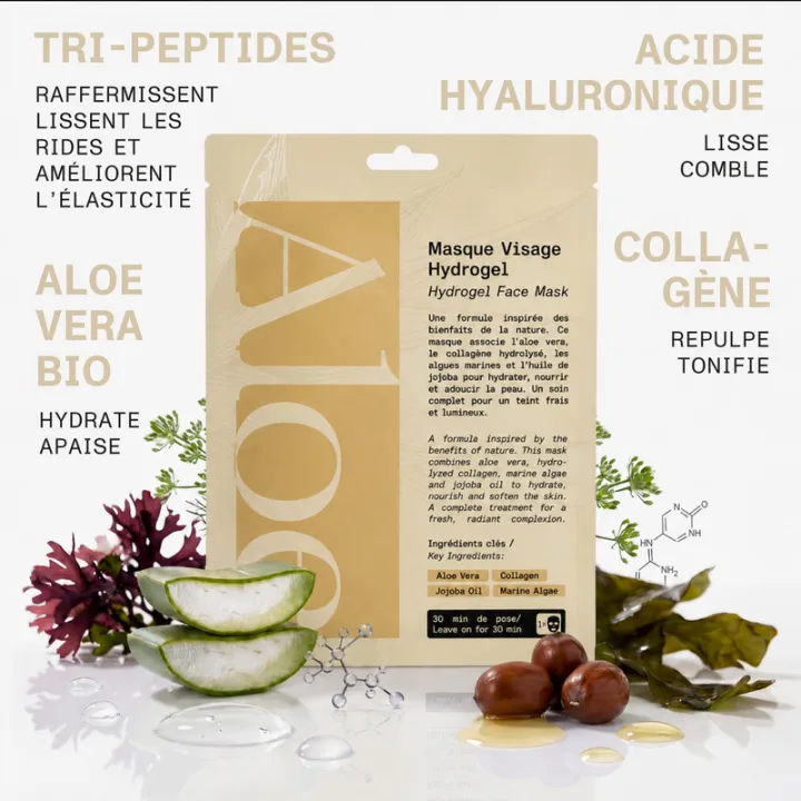 Maschera viso in idrogel all’Aloe Vera e Collagene x1 Aloe Paris