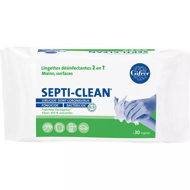 Gifrer Septi-Clean Toallitas Desinfectantes para Manos y Superficies