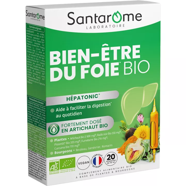 Santarome Wohlbefinden der Leber Bio 20 Ampullen 10 ml