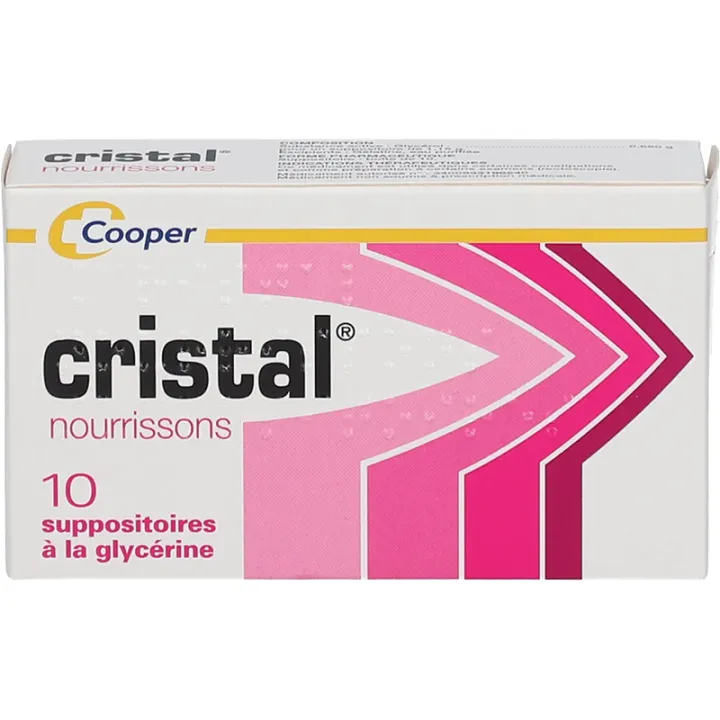 Suppositoires Laxatif glycérine Nourrissons CRISTAL